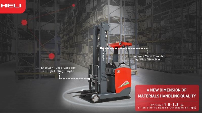 Xe nâng reach truck kho lanh